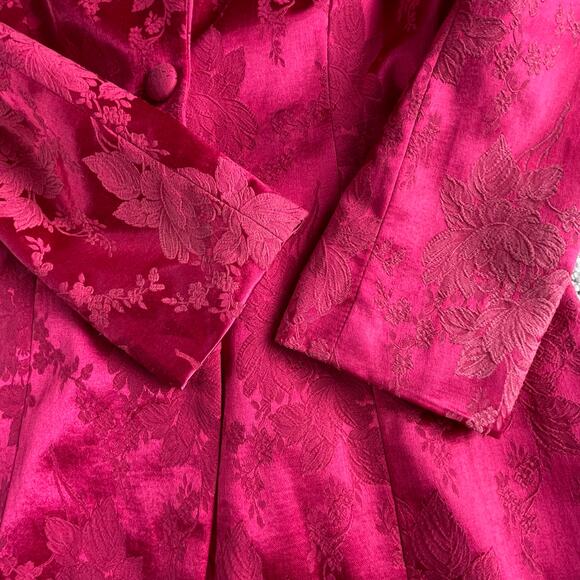 š„VTG Hugo Buscati USA Made Floral Brocade Feminine Preppy Formal Blazer Jacket - Picture 9 of 15